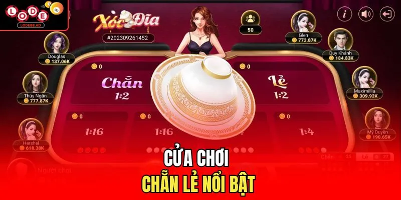 Cửa chơi chẵn lẻ nổi bật